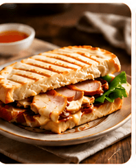 Roast duck panini